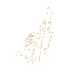 illustration set of moon phases. Different stages of moonlight activity in vintage engraving style. Zodiac Signs	