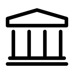 Museum icon in thin line style vector illustration graphic design