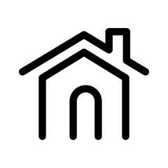 House icon in thin line style vector illustration graphic design