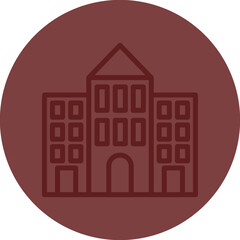 company Vector Line Maroon Circle Maroon