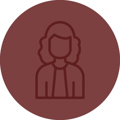 Judge Vector Line Maroon Circle Maroon