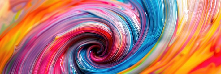 Vibrant wax crayons swirling