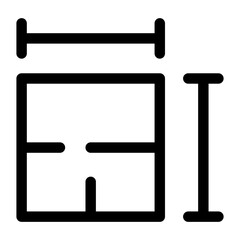 Blueprint icon in thin line style vector illustration graphic design