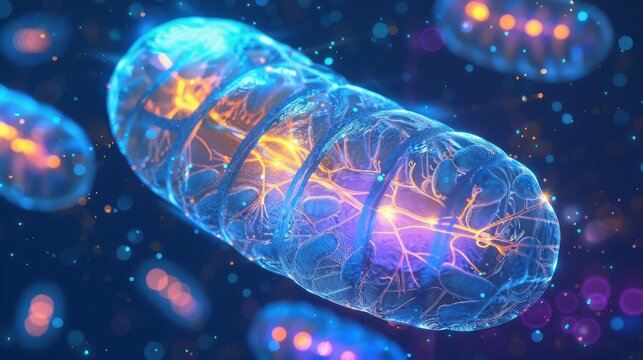 Illustrate the detailed structure of mitochondria, showing their inner membrane, cristae, and role in cellular respiration