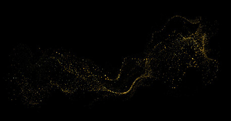 Obraz premium Abstract shiny gold glitter design element. For New Year, Merry Christmas greeting card design