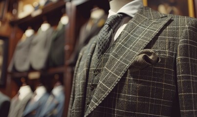 Traditional English tailoring with a modern twist, highlighting sharp suits and impeccable craftsmanship