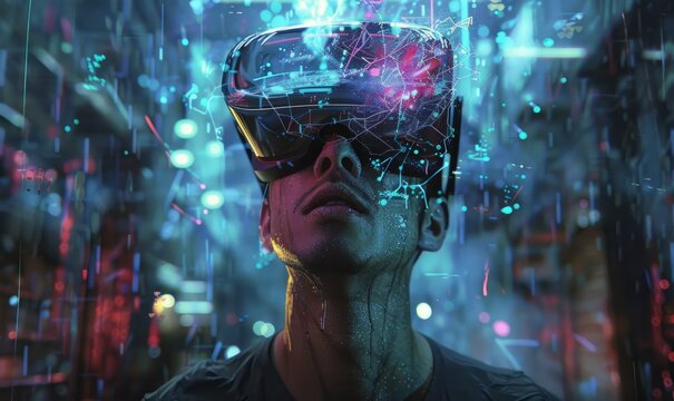 Virtual reality simulation where users experience life as an artificial intelligence entity, exploring existential questions of consciousness and identity