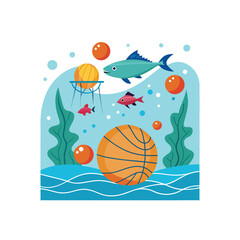 Cute Animal Playing Vector Illustration. Animal Nature Icon Concept