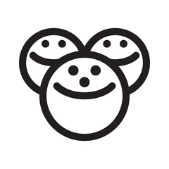 Obraz premium Takoyaki icon in thin line style vector illustration graphic design