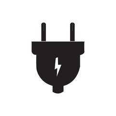 Electric plug vector icon on white background. Electrical cord or cable. Electric power.eps10