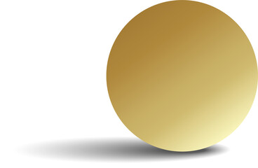 Gold paper circle and shadow. Element for design