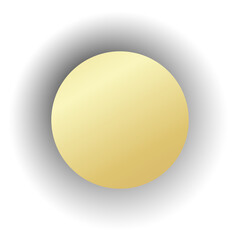 Gold paper circle and shadow. Element for design