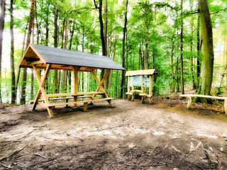 Rastplatz am Wander und Radweg