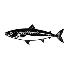 a silhouette of a fish mackerel illustration
