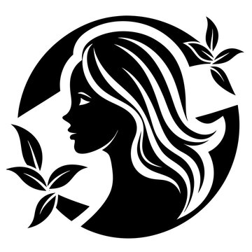 recommend clip art: beauty care logo design silhouette vector art illustration