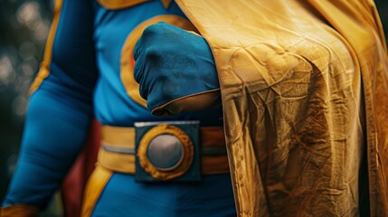 Superhero Costume with Cape and Emblem