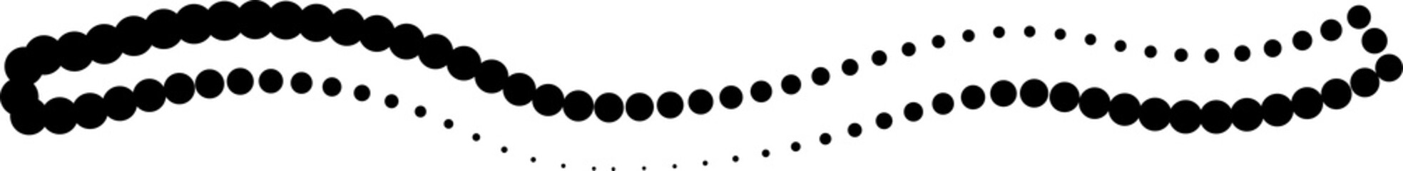 Line dotted halftone shape, waves, swirl, curve