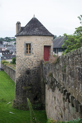 view of medieval tower fortification in quimper brittany France