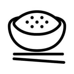 Rice porridge icon in thin line style vector illustration graphic design