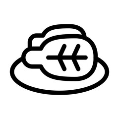 Chinese cabbage icon in thin line style vector illustration graphic design