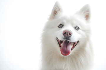 "Playful Samoyed: Joyful Close-Up"