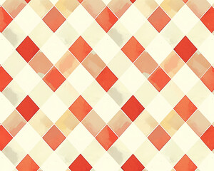 Light Red Rhombus - pattern, geometric, diamonds, red, orange, beige, tile, background, seamless, abstract, design, mosaic, shapes, texture, repeat, wallpaper