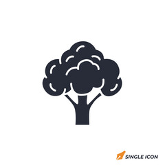 Broccoli icon vector illustration. Broccoli symbol isolated on white background.