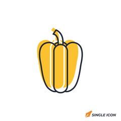 Capsicum icon vector illustration. Capsicum symbol isolated on white background