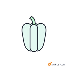 Capsicum icon vector illustration. Capsicum symbol isolated on white background