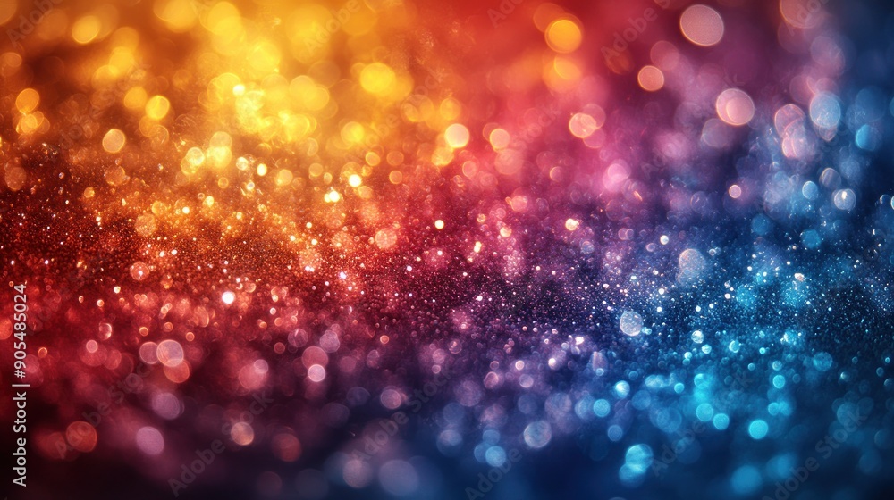 Poster Abstract Bokeh Background with Vibrant Colors