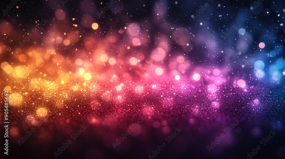 Poster abstract bokeh background with vibrant colors