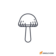 Mushroom icon vector illustration. Mushroom symbol isolated on white background
