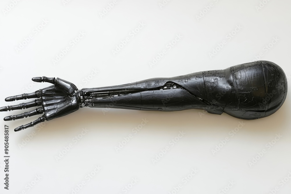 Aufkleber cybernetic arm extension revealing intricate internal mechanisms highlighting the complexities of ro