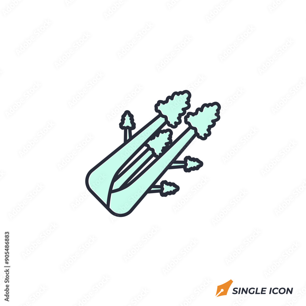 Poster celery icon vector illustration. celery symbol isolated on white background
