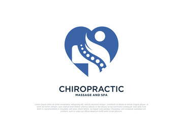 Massage logo design templates creative concept Premium Vector