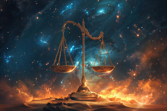 Libra is an air sign represented by scales.