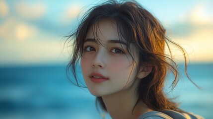 クルージングを楽しむ日本人女性