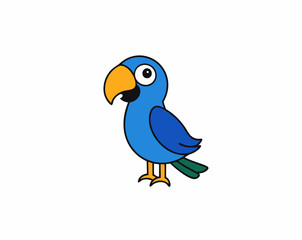 Colourful vector illustration of a parrot, ideal for digital and print projects, featuring vibrant feathers and intricate details.