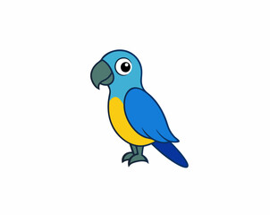 Colourful vector illustration of a parrot, ideal for digital and print projects, featuring vibrant feathers and intricate details.