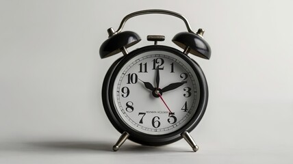 Classic Alarm Clock on White Background