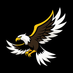 create a realistic vector big eagle vector art illustration