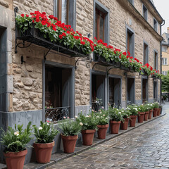 Naklejka premium Entre Flores y Piedras