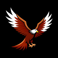 create a realistic vector big eagle vector art illustration