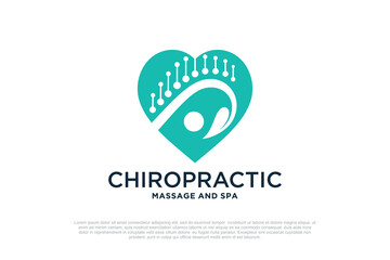 Obraz premium Massage logo design templates creative concept Premium Vector