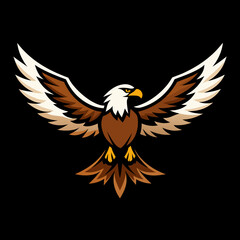 create a realistic vector big eagle vector art illustration