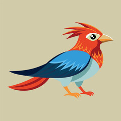 Flying Bird isolated on yellow