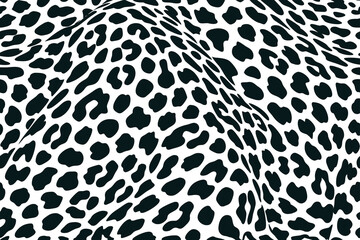 Seamless black and white leopard pattern, ideal for fashion, textile, 