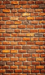Obraz premium Rustic Red Brick Wall Texture Background - A close-up of a red brick wall, showcasing the texture and pattern of the bricks. This image symbolizes strength, durability, construction, and history.