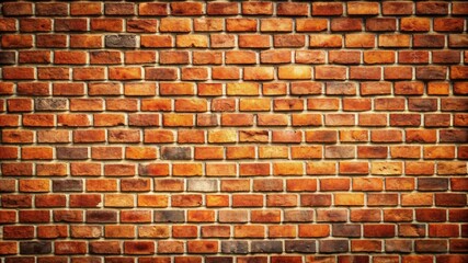 Obraz premium A close-up shot of an aged red brick wall, symbolizing strength, durability, history, construction, and urban settings.