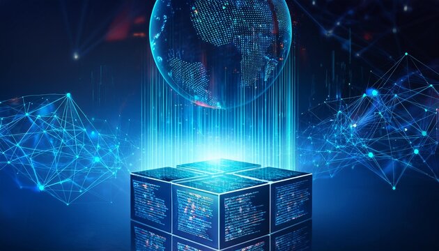Digital data and conceptual futuristic information technology network of internet data using artificial intelligence.
